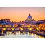 Allenjoy Backdrop Locations Night View of Papal Basilica of Saint Peter Photocall