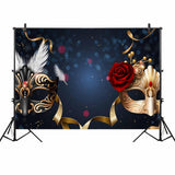 Allenjoy Backdrop Masquerade Party of lovers for Newlywed Party Celebtration