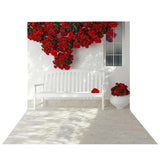 Allenjoy Rose Chair Outdoor White Wall Wedding Photography Backdrop