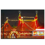 Allenjoy Backdrops for Circus Red Bulbs Happy Backdrop Photo Backdrop Photo Studio