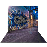 Allenjoy Backdrops Graffiti Street Broken Blue Night Background for Background - Allenjoystudio