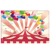 Allenjoy Background Balloon Circus Ribbons Stripes Happy Children Background Polyester