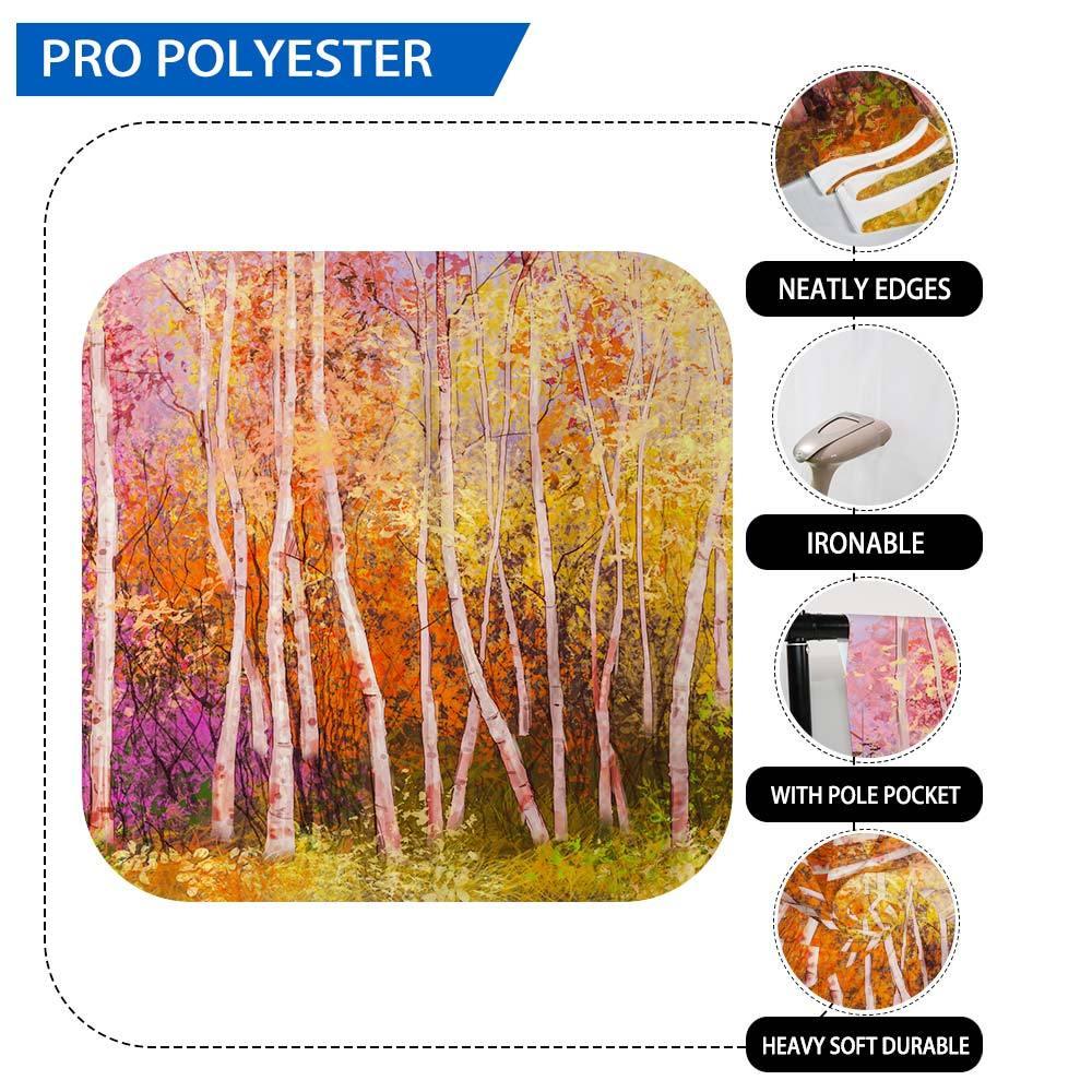 Allenjoy Watercolor Painting Autumn Forest Colorful Backdrop - Allenjoystudio