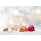 Allenjoy Bokeh Shimmer Dots Balls Snow Christmas Backdrop