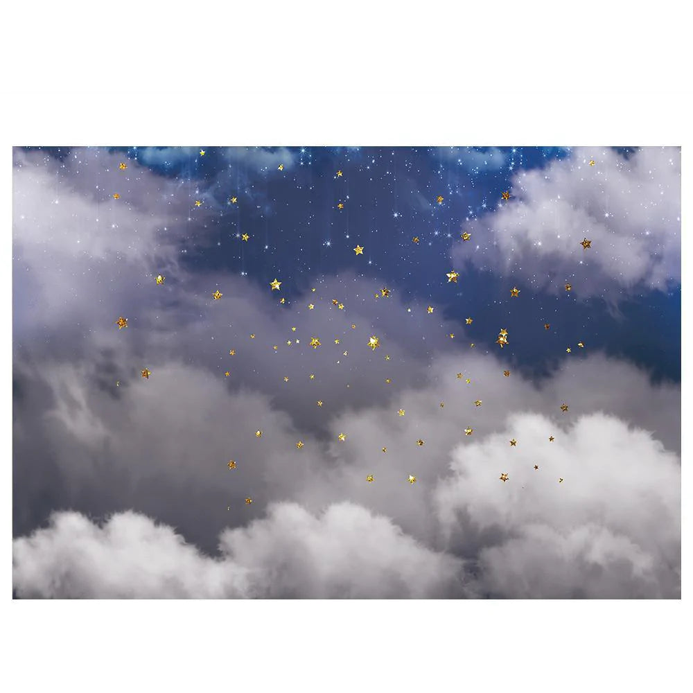Allenjoy Backgrounds for Photography Studio Glitter Little Star Fairy Cloud Baby Shower - Allenjoystudio