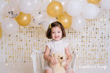 Allenjoy Balloons Gold glitter Backdrop Designed by Panida Phillips - Allenjoystudio