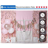 Allenjoy Balloons Pink Bokeh Glitter Birthday  Backdrop Designed by Panida Phillips - Allenjoystudio