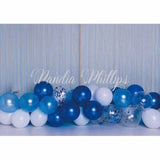 Allenjoy Blue Balloon Backdrop for Boys Designed by Panida Phillips - Allenjoystudio