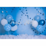 Allenjoy Blue Balloon Little Star Backdrop for Baby Designed by Panida Phillips - Allenjoystudio