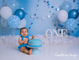 Allenjoy Blue Balloon Little Star Backdrop for Baby Designed by Panida Phillips