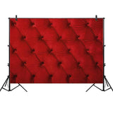 Allenjoy Brick Red Backdrop Tufted Retro Style Soft Noble Background for Photo Shoot