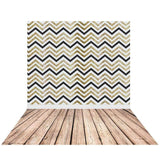 Allenjoy Chevron Backdrops Lines Modern Wood Floor Background for Photo Shoots