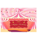 Allenjoy Children Circus Birthday Backdrop Pink Stripes Cartoon Star Flag Baby Shower