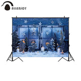 Allenjoy Christmas Backdrop Window Decor Star Night Backdrop Photobooth Polyester - Allenjoystudio