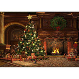 Allenjoy Christmas Classic Fireplace Warm Indoor Backdrop