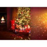 Allenjoy Christmas Tree Gifts Box Night Holiday Fireplace Backdrop