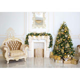 Allenjoy Christmas Tree Sofa Indoor Fireplace Backdrop - Allenjoystudio
