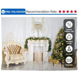 Allenjoy Christmas Tree Sofa Indoor Fireplace Backdrop - Allenjoystudio