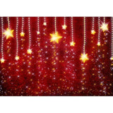 Allenjoy Christmas New Year Gold Bokeh Little Stars Red Backdrop - Allenjoystudio