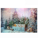 Allenjoy Christmas Pine Forest Bear on Swing Backdrop - Allenjoystudio