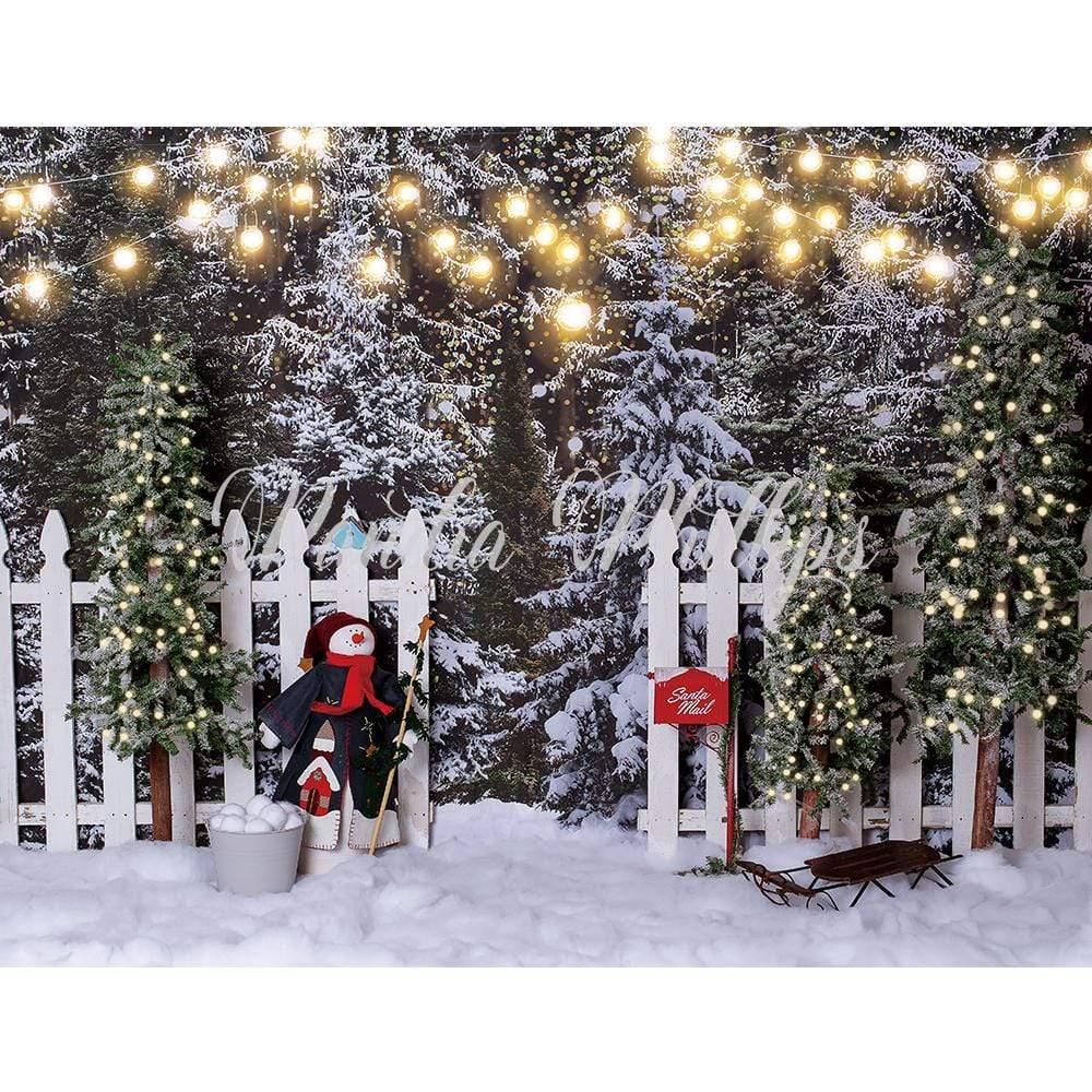 Allenjoy Christmas Santa Claus Pine Backdrop for Photography Designed by Panida Phillips - Allenjoystudio