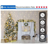 Allenjoy Christmas Tree Candle in Fireplace Gifts Box Bokeh Lights Backdrop - Allenjoystudio