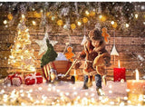 Allenjoy Christmas Tree Candles Elk Gingerbread Gifts Backdrop
