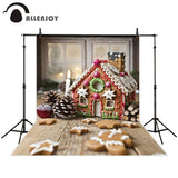 Allenjoy Christmas Window Candy Photography Backdrop Gingerbread House Kids Photobooth M