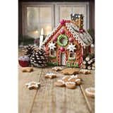 Allenjoy Christmas Window Candy Photography Backdrop Gingerbread House Kids Photobooth M - Allenjoystudio