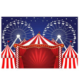 Allenjoy Circus Background Circus Carnival Ferris Wheel Backdrop Party Photophone - Allenjoystudio