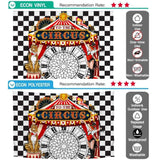Allenjoy Circus for Photo Studio Party Black and White Grid Tiger Zodiac Background - Allenjoystudio