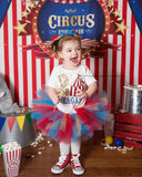 Allenjoy Circus Red White Stripes Blue Curtaion Birthday Backdrop - Allenjoystudio