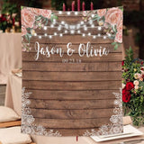 Allenjoy Custom Backdrop Wood Wallpaper for Wedding Bridal Shower Anniversary Love Photoshoot