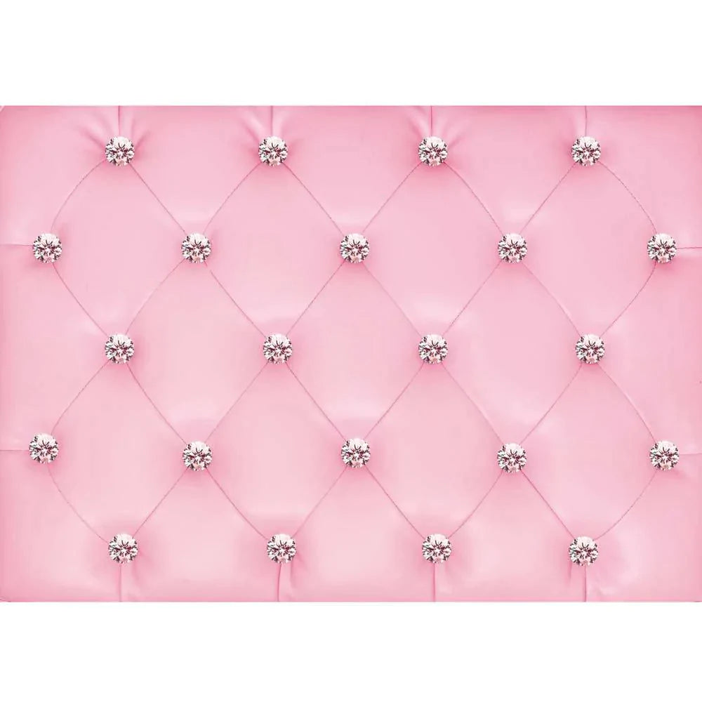 Allenjoy Pink Leather Diamond Decoration Headboard Backdrop - Allenjoystudio