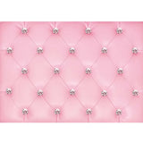 Allenjoy Pink Leather Diamond Decoration Headboard Backdrop