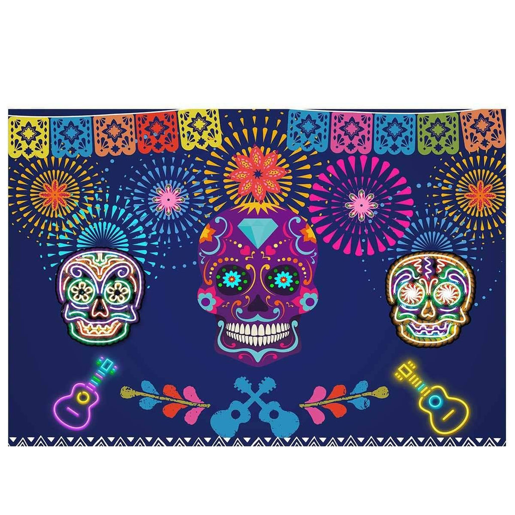 Allenjoy Day of The Dead Backdrop for Mexican Fiesta Dia DE Los Muertos ...