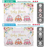 Allenjoy Drive By Baby Shower Pink Flower Car Backdorp - Allenjoystudio
