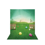 Allenjoy Easter Egg Backdrops Green Grass Small Hills for Children Photography