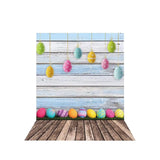 Allenjoy Easter Background Colorful Wooden Wall Eggs for Photography - Allenjoystudio