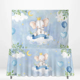 Allenjoy Elephant Cloud Backdrop Tablecloth for Baby Shower