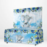 Allenjoy Elephant Floral Backrop Tablecloth for Boys - Allenjoystudio