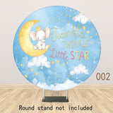 Allenjoy Elephant Little Star Round Backdrop for Baby Shower - Allenjoystudio