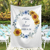 Allenjoy Fabric Floral Ring Backdrop Wedding Bridal Shower Anniversary Love Support Personalized