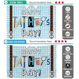 Allenjoy Happy Father's Day Blue and White Plaid Party Backdrops - Allenjoystudio
