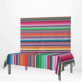 Allenjoy Fiesta Mexican Party Backdrop Stripes Tablecloth - Allenjoystudio