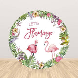 Allenjoy Flamingo Summer Round Backdrop for Party
