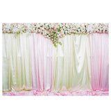 Allenjoy Floral Backdrop  Canvas Curtain Flowers Ornament for Wedding Girls Birthday Party