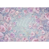 Allenjoy Art Purple Painting Floral Backdrop - Allenjoystudio