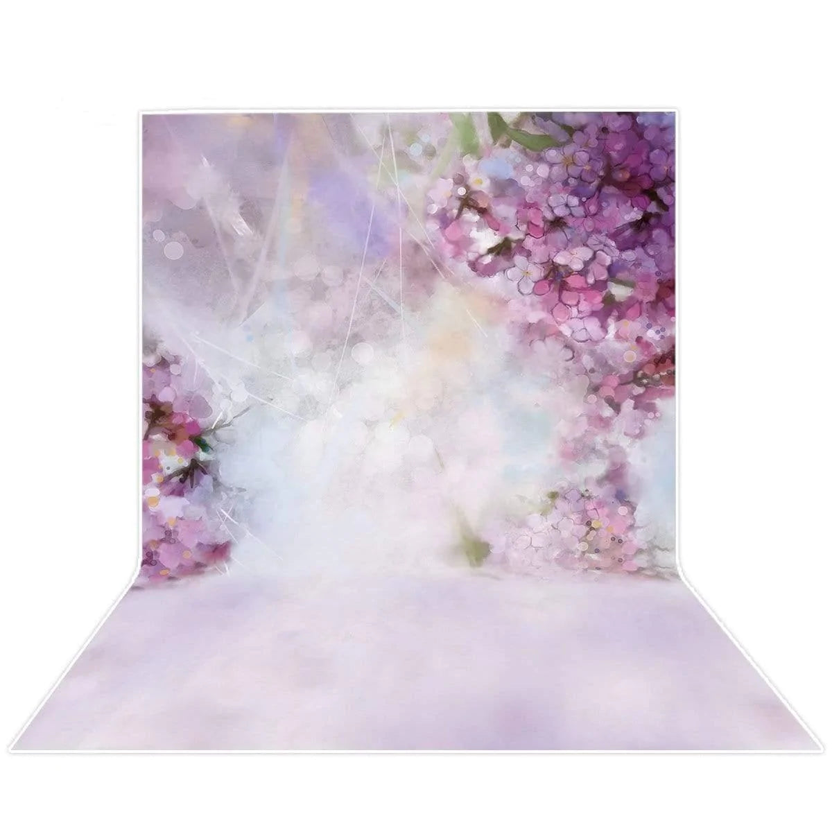 Allenjoy Spring Bokeh Purple Floral Backdrop - Allenjoystudio