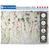 Allenjoy White Pink Flowers Walls Background for Bridal Shower - Allenjoystudio